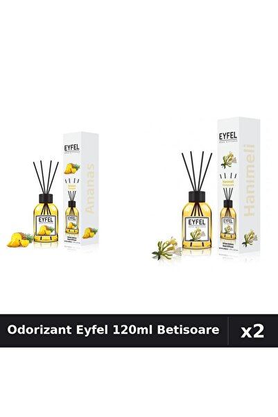 Eyfel Set 2 Odorizant Camera Betisoare 120ml - Ananas, Mâna Maicii Domnului