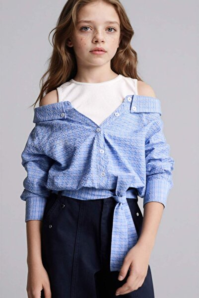 DeFacto Double Layer Seersucker Textured Shirt for Girls H4433A826Sm