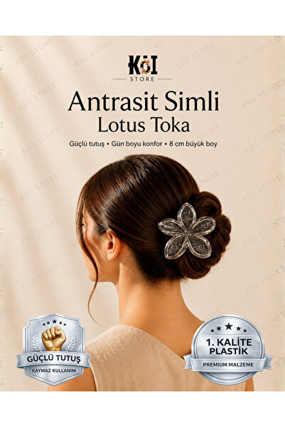 Koi Store Antrasit Simli Lotus Toka