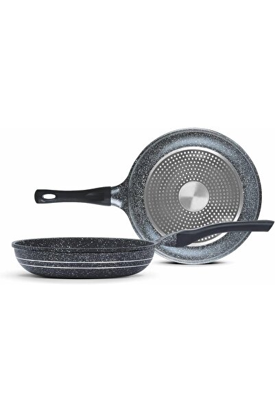 SONEX Non-stick cast aluminum frying pan 28 cm with brown marble coating from