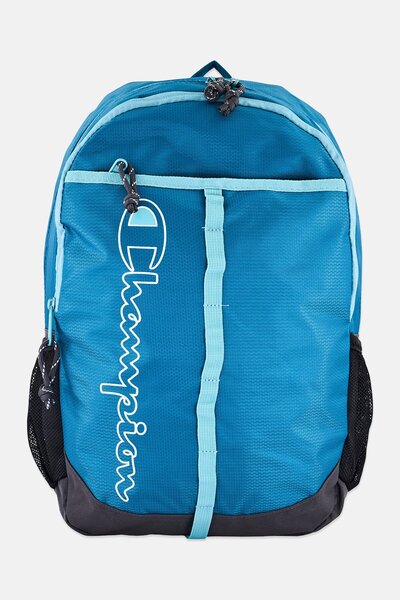 Champion Men Brand Logo Backpack, Teal Blue