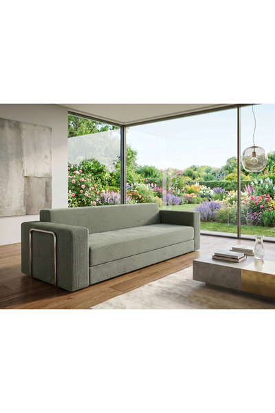 DECHOME 236x80 cm Yatak Olabilen Sünger Kanepe | Fitilli Kadife Kumaş, 22 DNS...