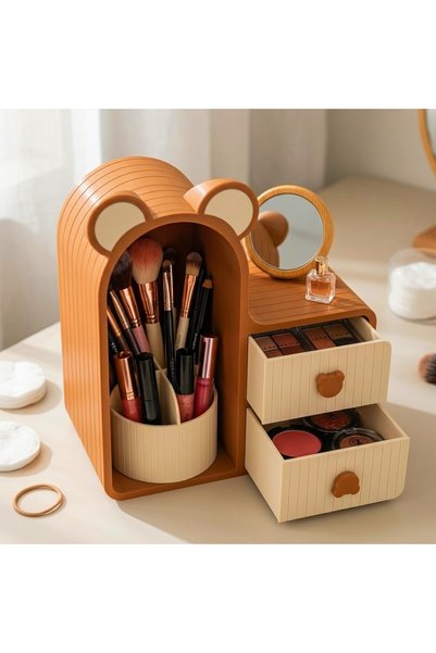 bambam 3d Organizator de machiaj cu design ursuleț de pluș