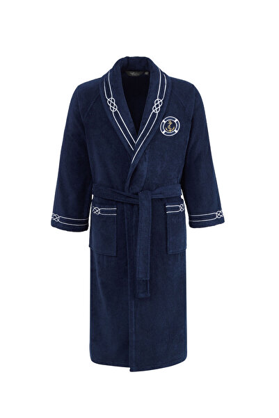 Soft Cotton Marine Man Lacivert Pamuklu Erkek Bornoz