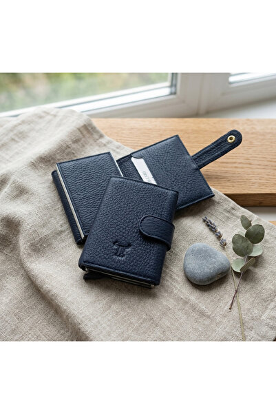 PASSTELL 100% Genuine Leather Credit Card Holder and Wallet with Snap Closure...