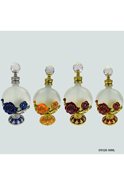 NUJET 4 قطع زجاجة عطر كريستالية للزيوت العطرية سعة 30 مل D9328