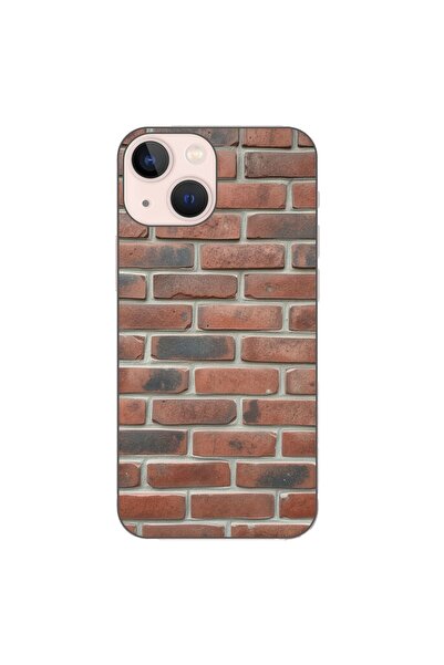 OEM Husa compatibila cu Apple iPhone 13 Mini Silicon Gel Tpu Model Brick Wall