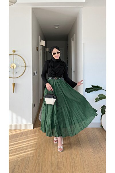 NİLNUR MODA Yeni Sezon Efil Vual Kraş Etek (Kemer Hediyeli )