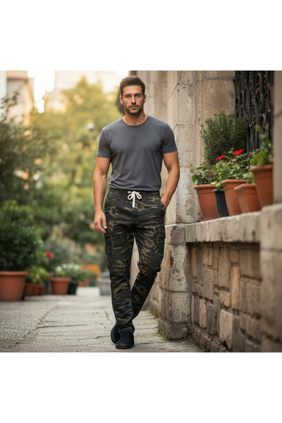 WOODLAND Men's XXIII Camouflage Cargo Pants - Green Camo
