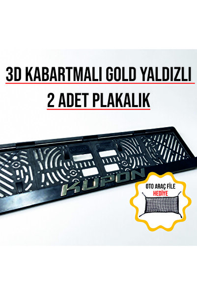 Parker Otomotiv A.Ş 3D KABARTMALI GOLD YALDIZLI KUPON PLAKALIK (2 ADET)