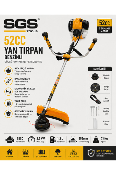 Sgstools SGS 52CC BENZİNLİ YAN TIRPAN SGS5361