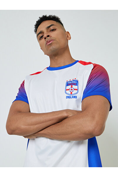 Styli Men England Short Sleeve Jersey FIFA Football T-Shirt