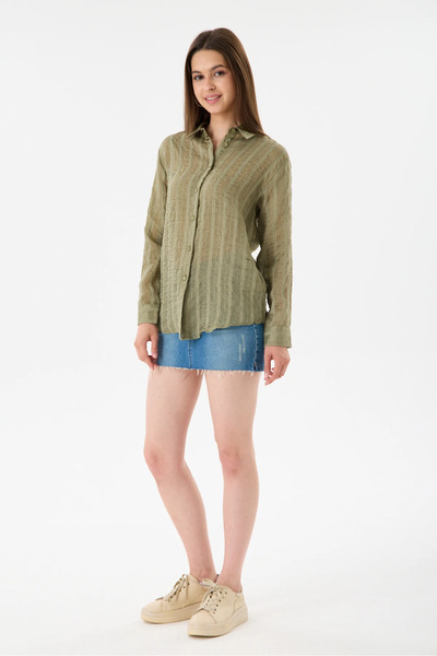 Reji Glittered Striped Shirt