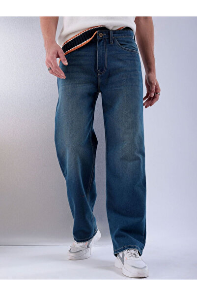 The Indian Garage Co By Styli Men Baggy Fit Solid Jeans