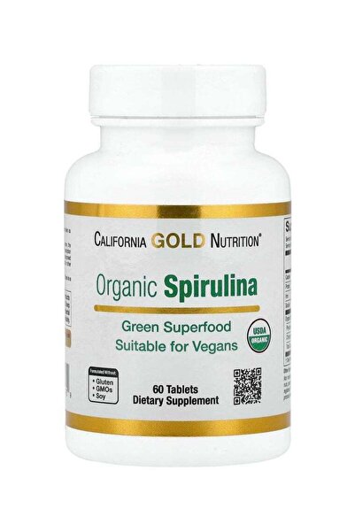 California Gold Nutrition Organic Spirulina with Phycocyanin and Chlorophyll ...