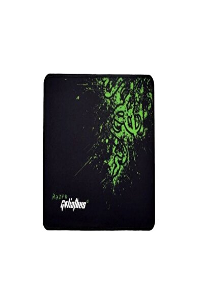 KRL Green Black Patterned 1 Player Mouse Pad 32X24 cm Non-Slip Stitched