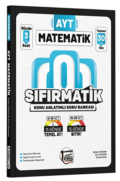 Ders Platosu Sıfırmatik Konu Anlatımlı Soru Bankası 30 Günde AYT Matematik Ka...
