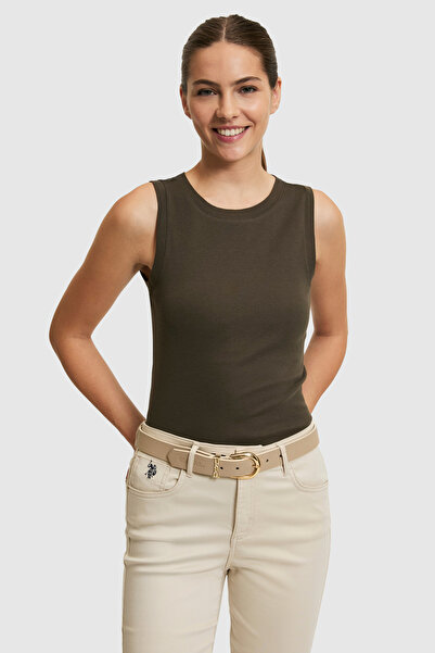 U.S. Polo Assn. Women's Dark Crew Neck Basic T-Shirt 50323534-Vr111