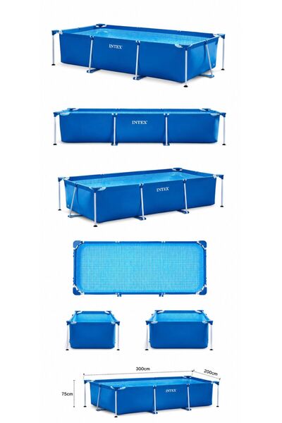 OEM 🏊 ‍ ♂️   Басейн с метална рамка, размери 300*200*75 см
