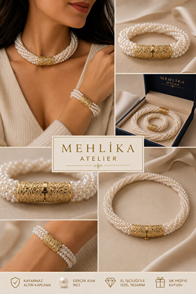 mehlika atelier Kum İncili Burgu Tasarım Bileklik