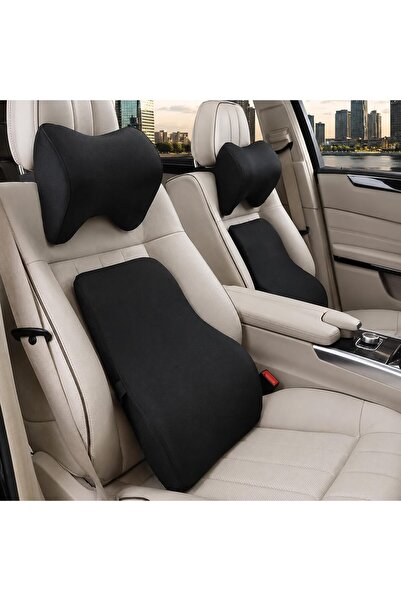 Auto Family FZE وسادة رقبة للسيارة ووسادة دعم أسفل الظهر - دعم مقعد السيارة م...