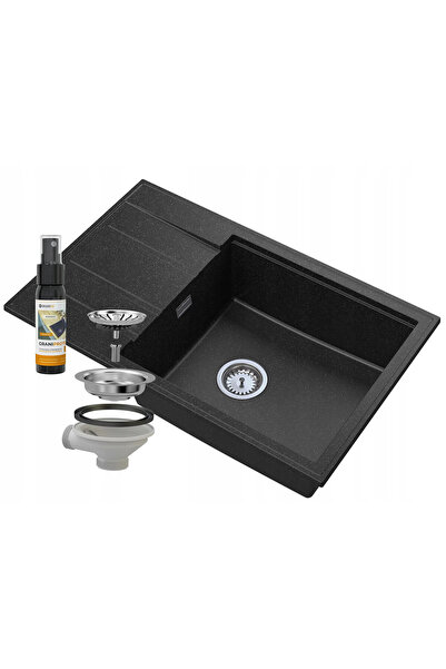 Granitan Chiuveta granit compozit Louis cu picurator, montare pe blat, sifon ...