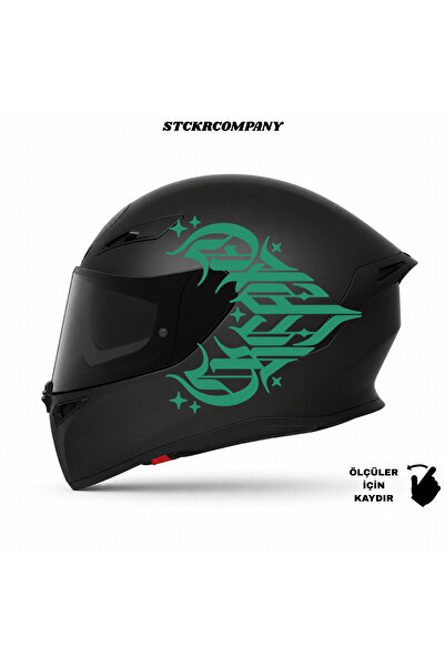 STCKRCO Create Kask Sticker – Motor Kaskı İçin Premium Yazı Kaligrafik Sticker
