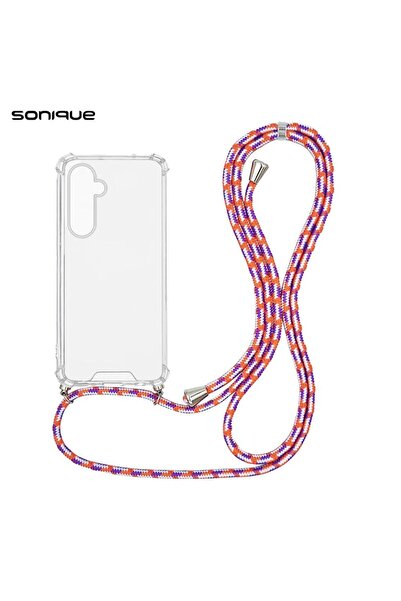 Sonique Θήκη Σιλικόνης με Κορδόνι Armor Clear Samsung Galaxy S25 Plus Rainbow...