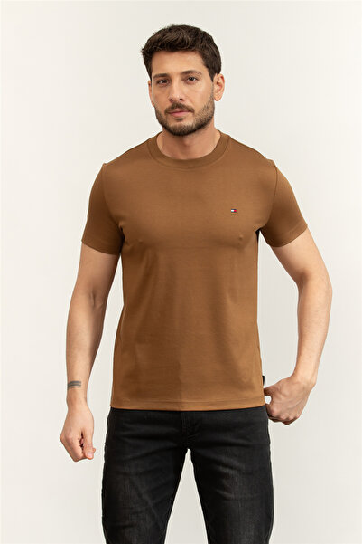 Tommy Hilfiger Luxury Interlock Tee Erkek Bisiklet Yaka T-Shirt Kiremit