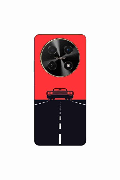 OEM Θήκη συμβατή με Huawei Nova 12i Σιλικόνης Gel TPU Σχέδιο Red Sky Muscle Car