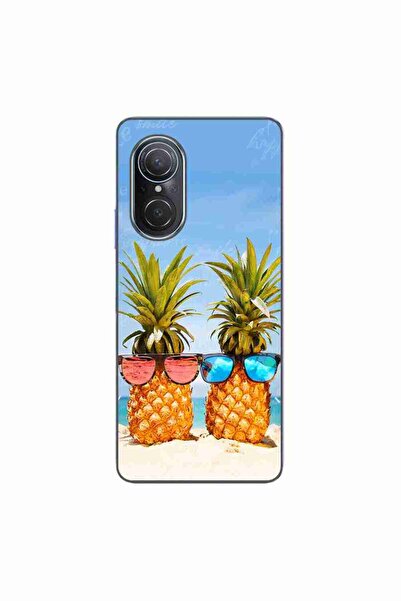 OEM Θήκη συμβατή με Huawei Nova 9 SE Σιλικόνης Τζελ TPU Σχέδιο Παραλία Ανανάδες