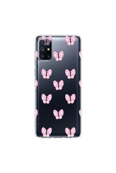 PPKin Samsung Galaxy M51 Compatible Butterfly 2 Design Transparent Case