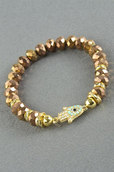 ZERO LAND Shopilke Ftm Ana Eli Zircon Stone Crystal Bracelet (03513) - Cream