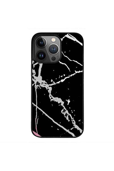 Other Apple iPhone 11 Pro Marble Cream Cracks Black Glossy Θήκη