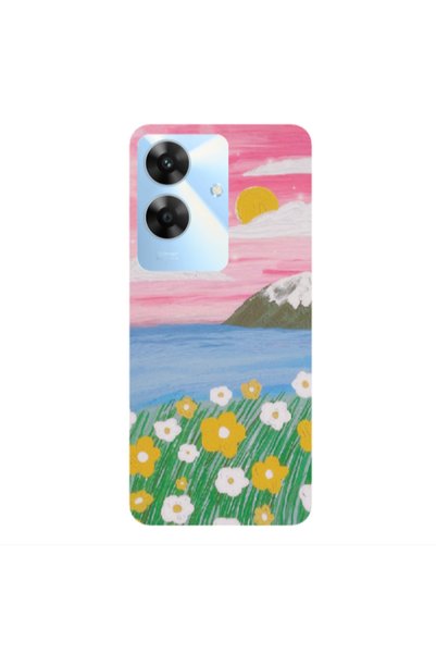 Other Realme Note 60 Sun and Flowers Transparent Silicone TPU Θήκη