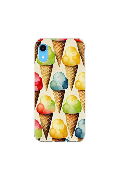 OEM Θήκη συμβατή με Apple iPhone XR από σιλικόνη gel TPU με σχέδιο παγωτού