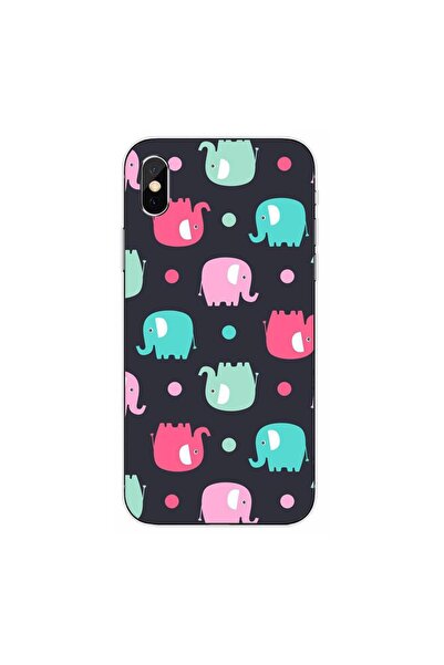 OEM Husa compatibila cu Apple iPhone XS Max Silicon Gel Tpu Model Pattern Ele...