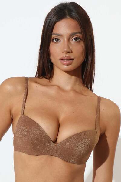 Piera Brown push-up swim bra SCILLA DR727
