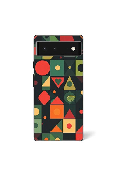 OEM Husa compatibila cu Google Pixel 6 Silicon Gel Tpu Model Retro Shapes