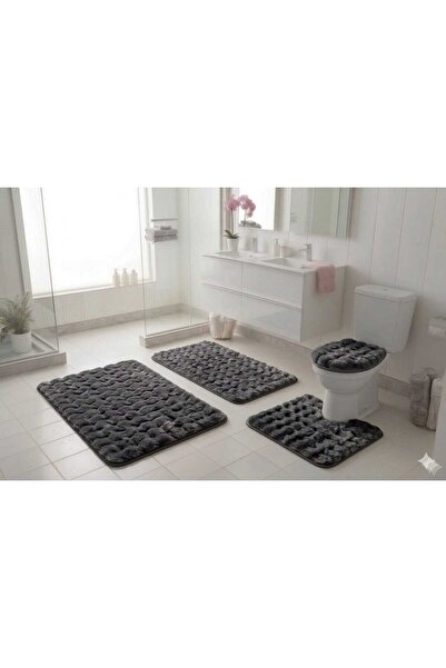 SHAGY HOME 4 LÜ BANYO PASPASI BUBBLE KAYMAZ TABAN KLOZET TAKIMI BÜYÜK ÖLÇÜLER