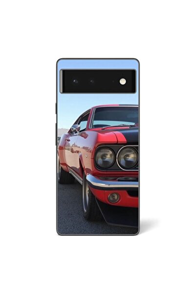 OEM Калъф, съвместим с Google Pixel 6, силиконов гел TPU модел, Червен мускул...