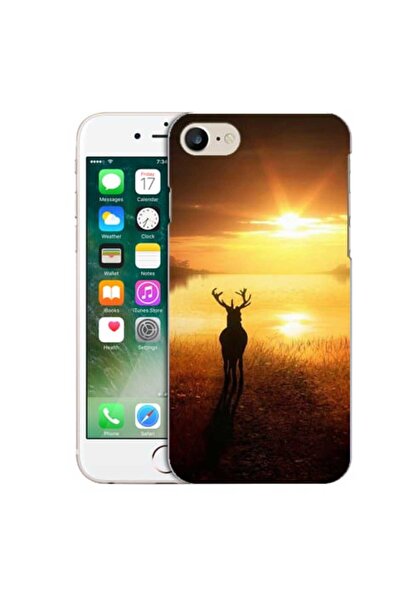 OEM Husa compatibila cu Apple iPhone 7 Silicon Gel Tpu Model Sunset Deer