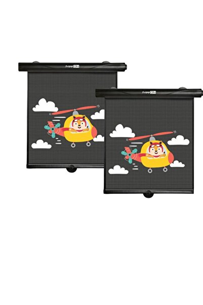 FreeON Top Bottom Set of 2 car sunshades, FreeOn, Retractable, Works by press...