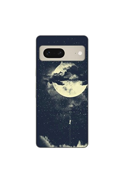 OEM Husa compatibila cu Google Pixel 7 Silicon Gel Tpu Model Moon Climbing