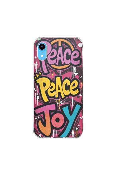 OEM Husa compatibila cu Apple iPhone XR Silicon Gel Tpu Model Peace and Joy G...