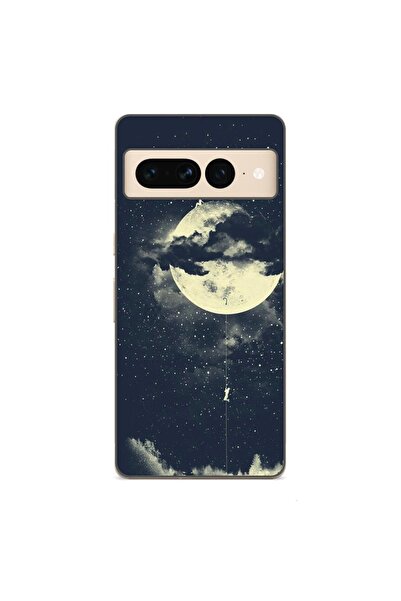 OEM Husa compatibila cu Google Pixel 7 Pro Silicon Gel Tpu Model Moon Climbing
