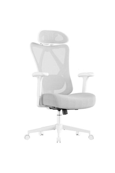 SONGMICS Ergonomic office chair with mesh backrest, armrests and metal base, ...