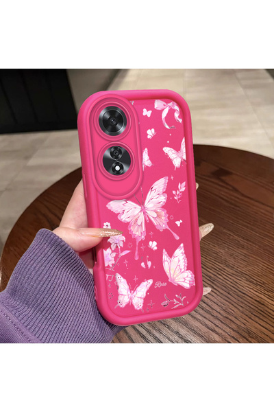 CASEVIBE Oppo A60 Uyumlu Kelebek desenli silikon, şok emici telefon kılıfı