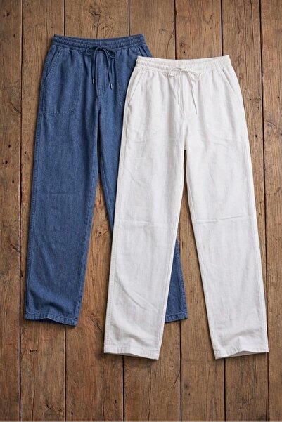 Minharir Double Layer Raw Linen Trousers