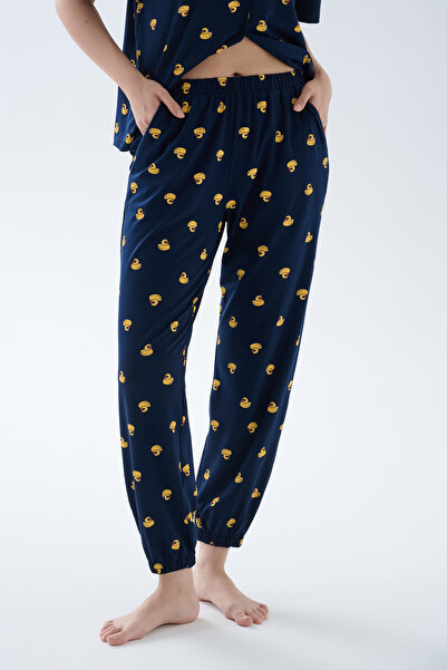 Hays Kadın Pamuklu Cepli Uzun Pijama Altı